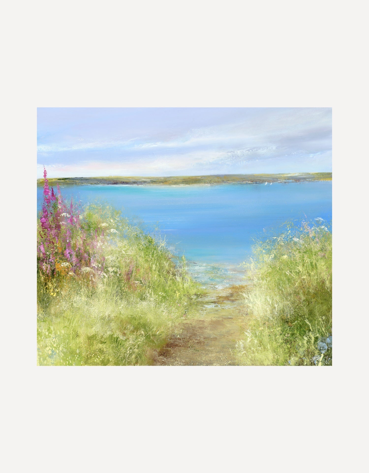 Little Path on the Way to Mylor Harbour from Flushing - Amanda Hoskin - Beside The Wave