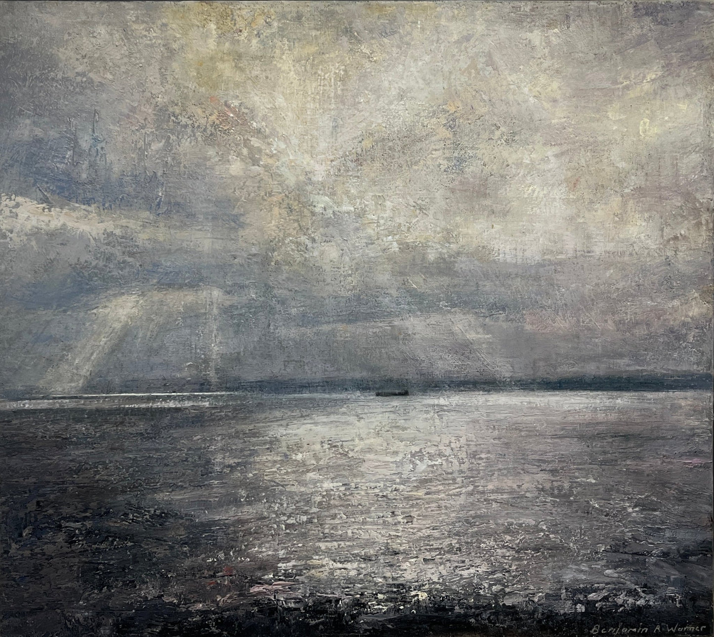 Lone Tanker, Falmouth Bay - Benjamin Warner - Beside The Wave