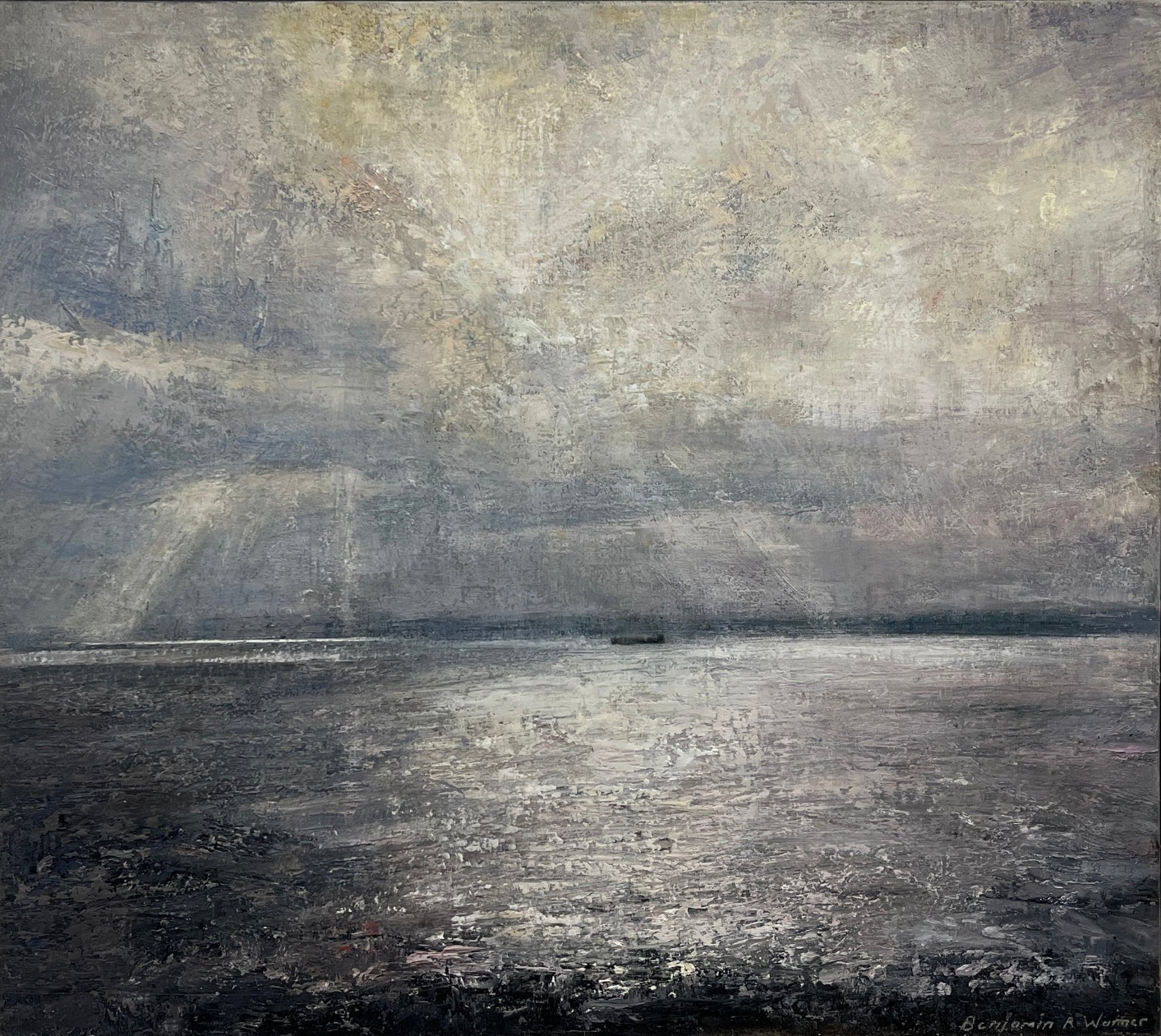 Lone Tanker, Falmouth Bay - Benjamin Warner - Beside The Wave