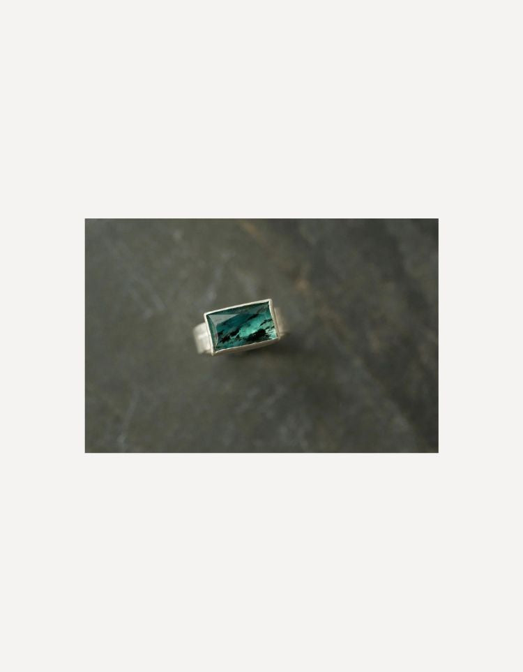 Peruvian Blue Opal Rock Pool Ring