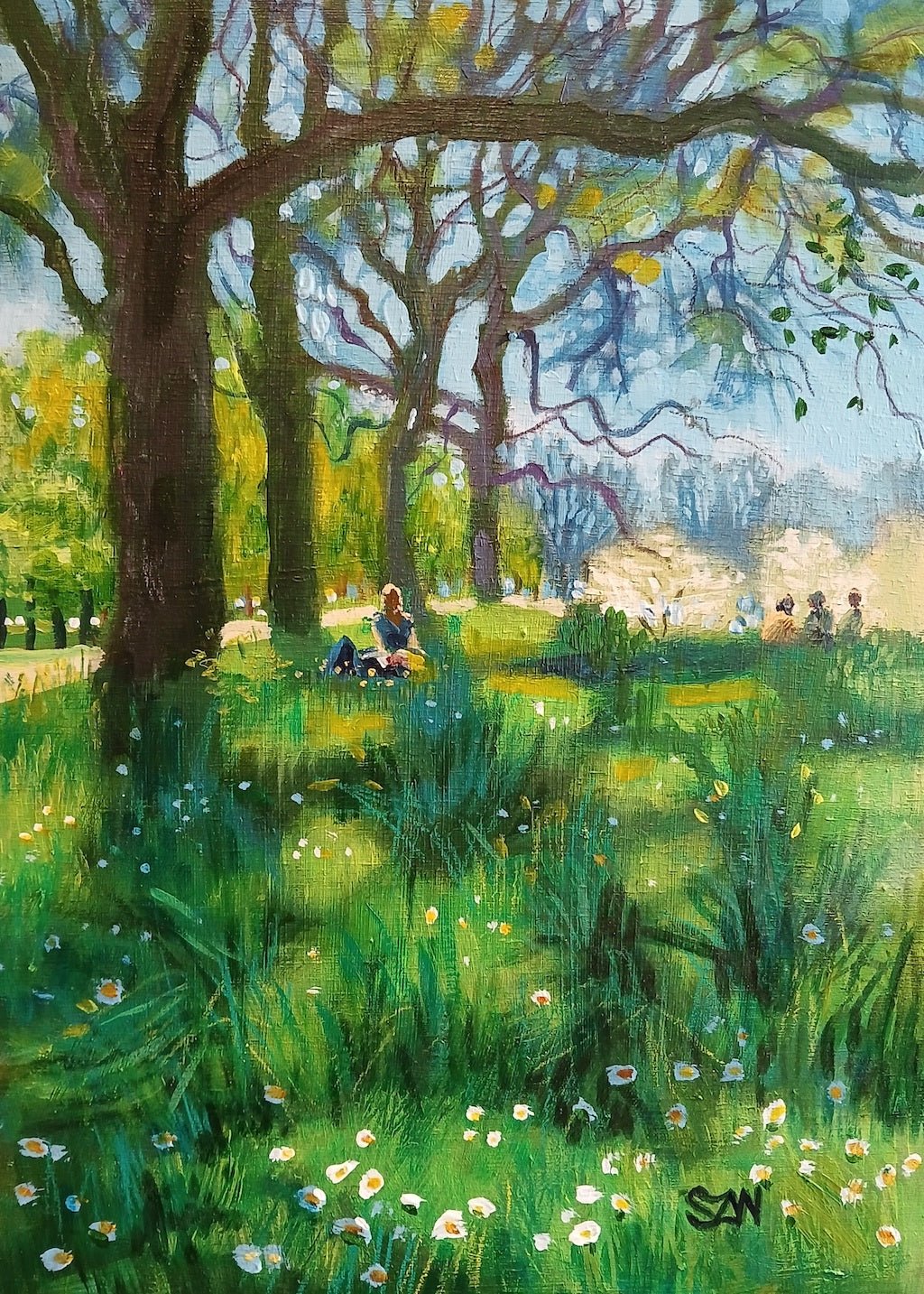 Lunchtime in the Park - Sarah Wimperis - Beside The Wave