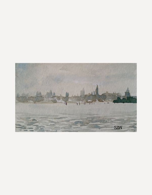 Misty Morning, Towards Venice - Sarah Wimperis - Beside The Wave