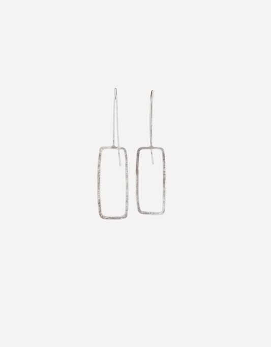 Monolith open rectangle earring - Lucy Spink - Beside The Wave