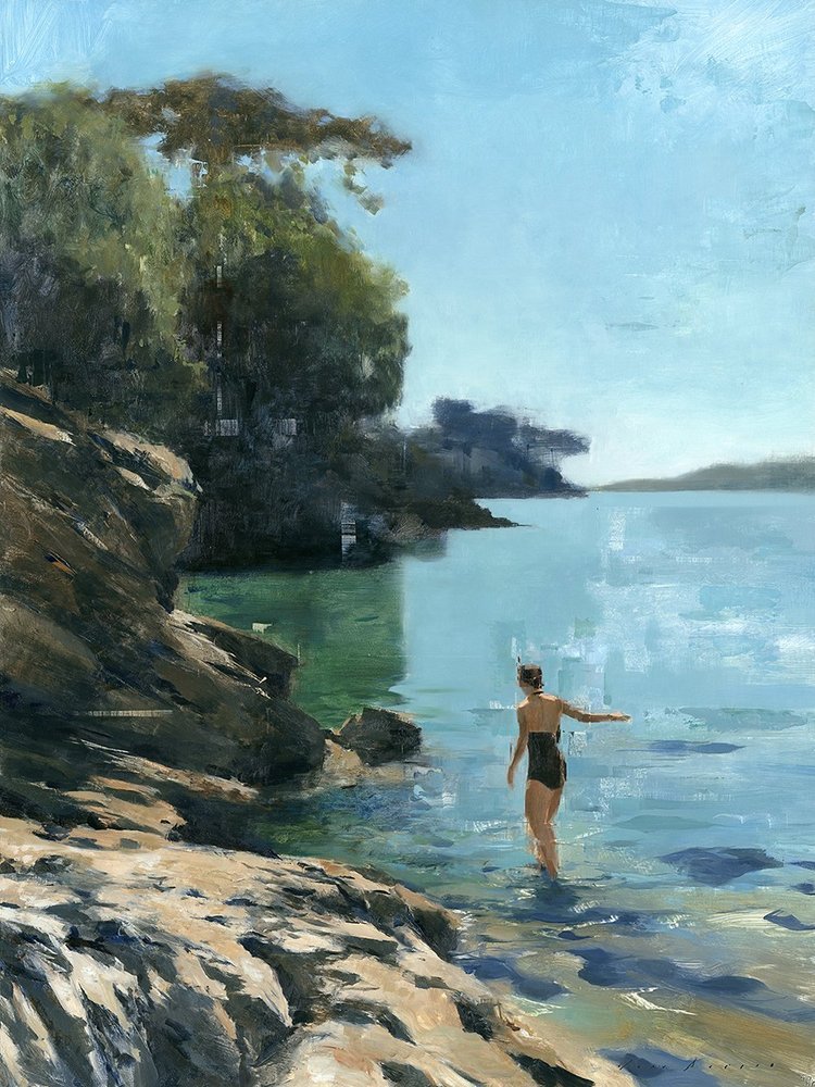 Morning Swimmer No.9-Jon Doran-Beside The Wave
