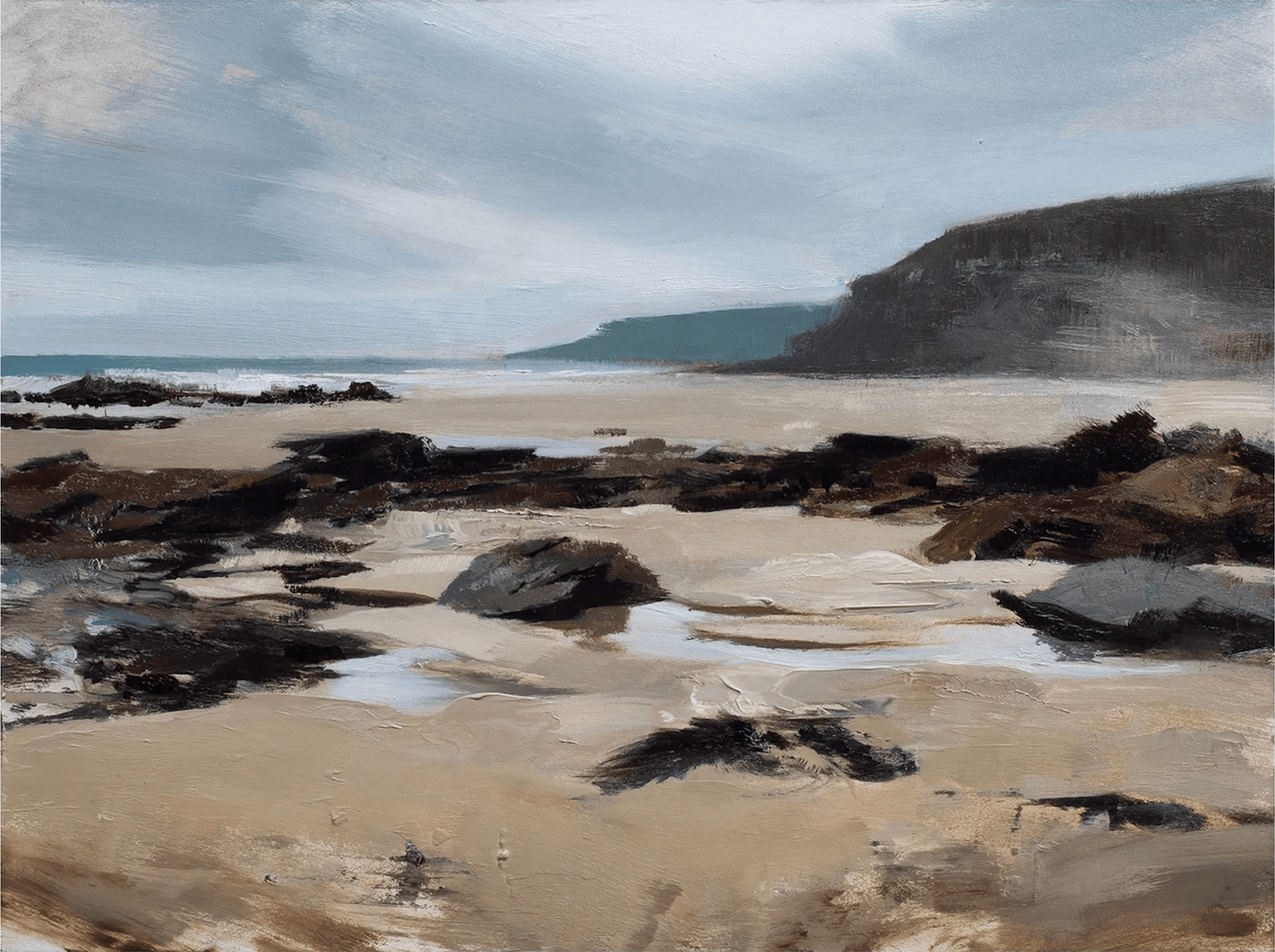 North Eastwards at Porthtowan Study-Jon Doran-Beside The Wave