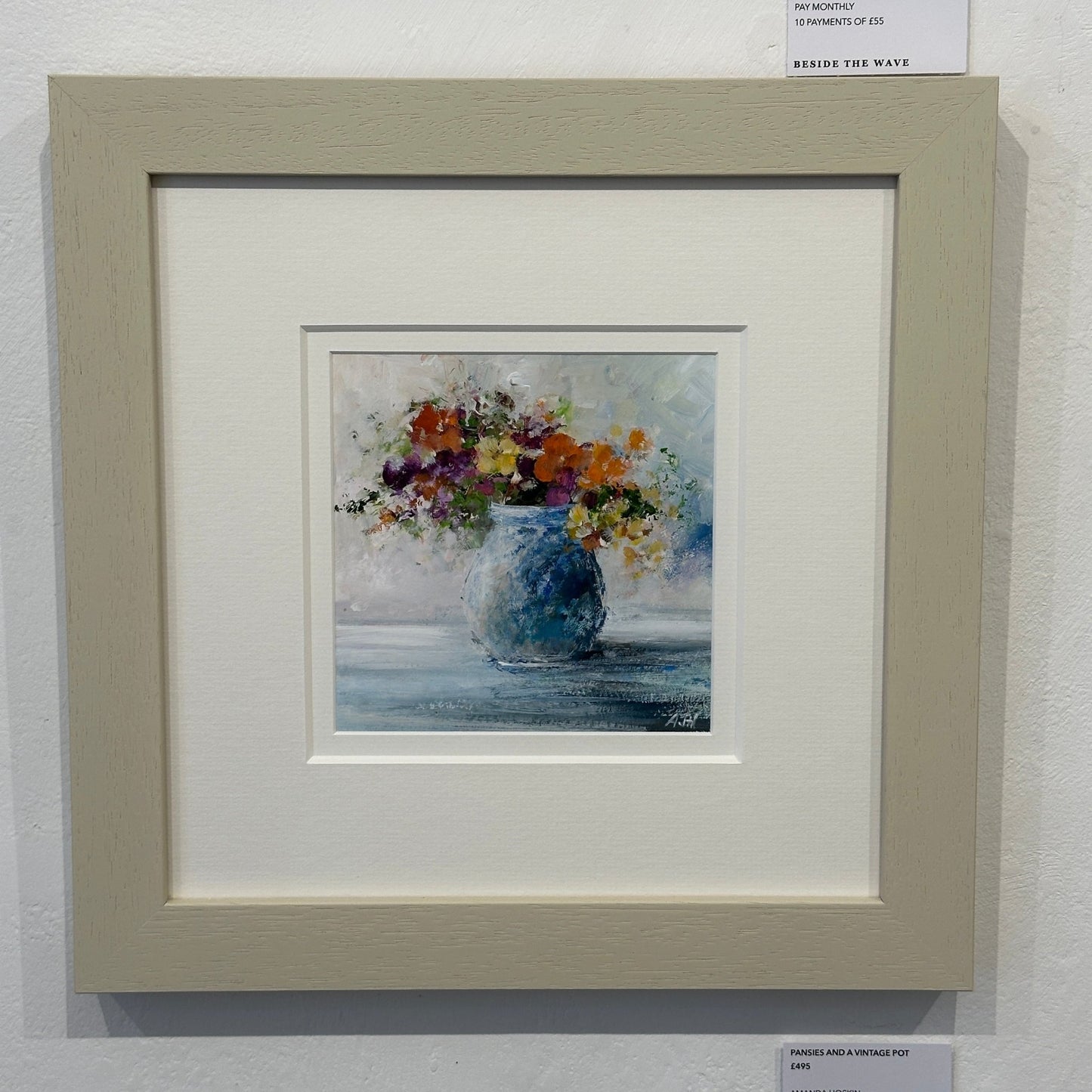 Pansies and a Vintage Pot - Amanda Hoskin - Beside The Wave