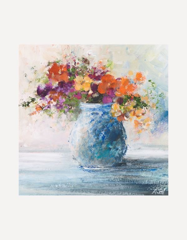 Pansies and a Vintage Pot - Amanda Hoskin - Beside The Wave