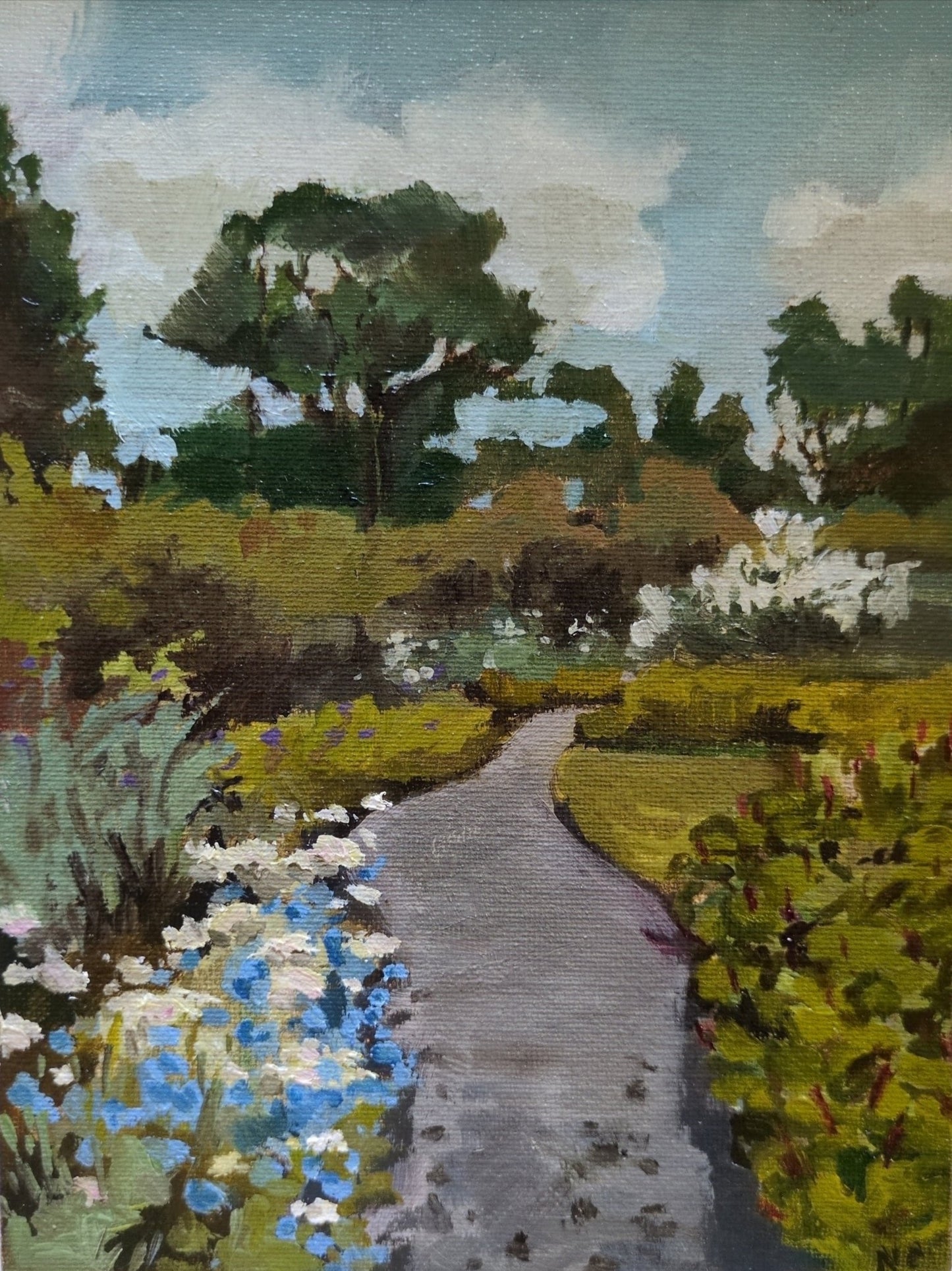 Path with Helford Trees - Nancy Crewe - Beside The Wave