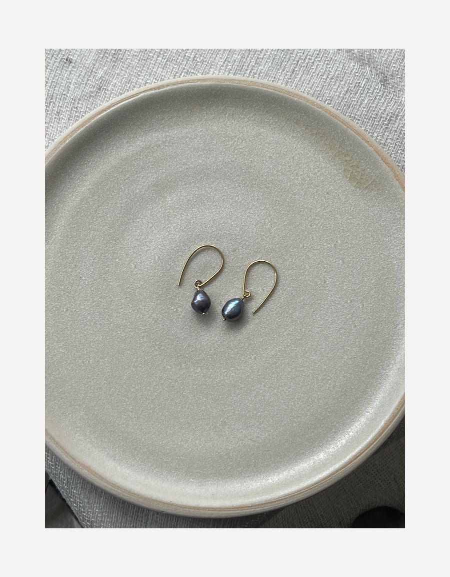 Peacock Baroque Pearl Earrings - Cat Birch - Beside The Wave