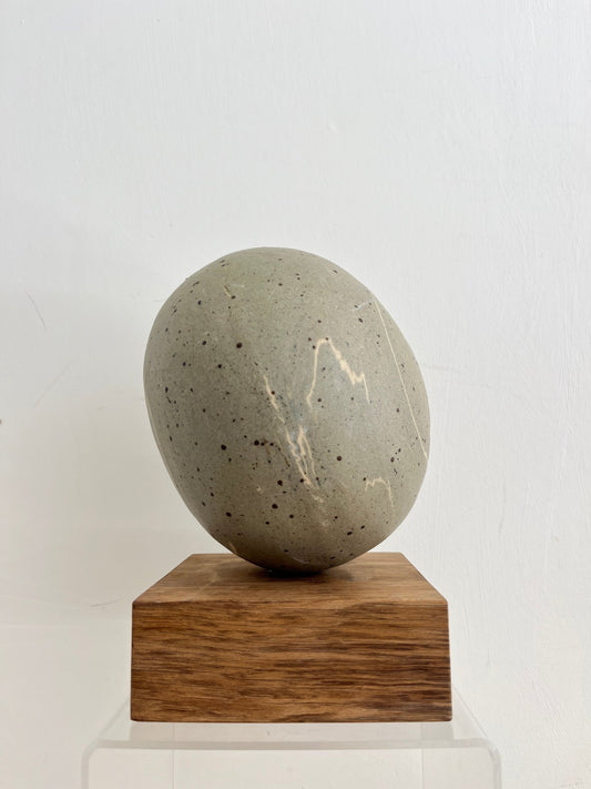 Pebble Cylinder sculpture-Charlotte Jones-Beside The Wave