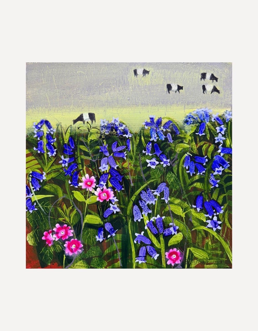 Penwith Cows, Bluebells and Campions-Emma Dunbar-Beside The Wave