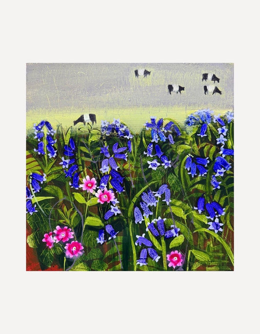 Penwith Cows, Bluebells and Campions-Emma Dunbar-Beside The Wave
