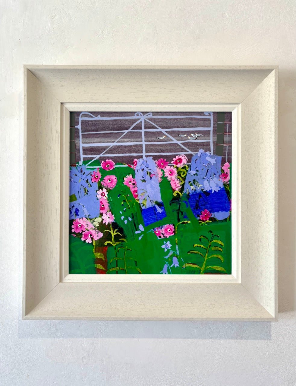 Pink Campions & Bluebells in a gateway-Emma Dunbar-Beside The Wave