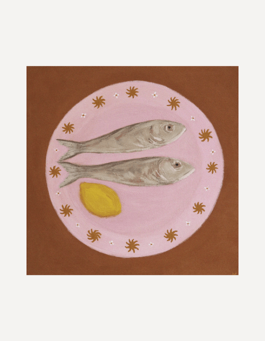 Pink Fish Plate - Katie Roberts - Beside The Wave