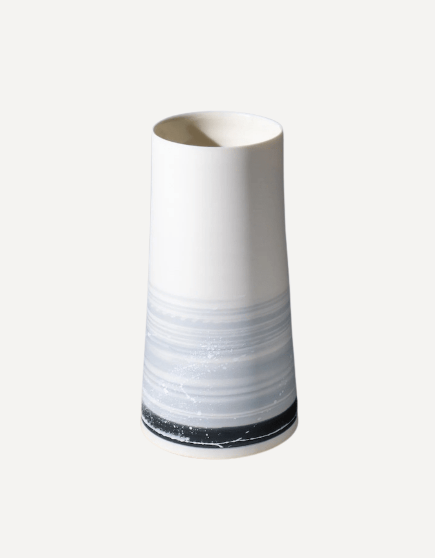 Porcelain Conical Vase (Winter Shore) - Steve Smith - Beside The Wave