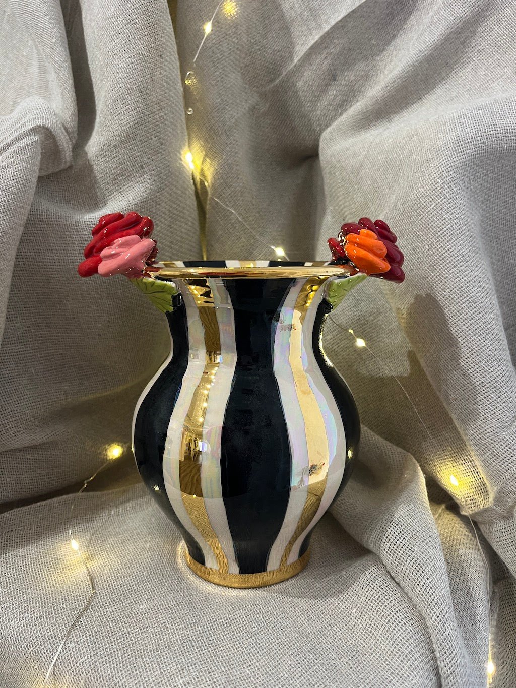 Posy Vase (Black & Gold) - Mary - Rose Young - Beside The Wave