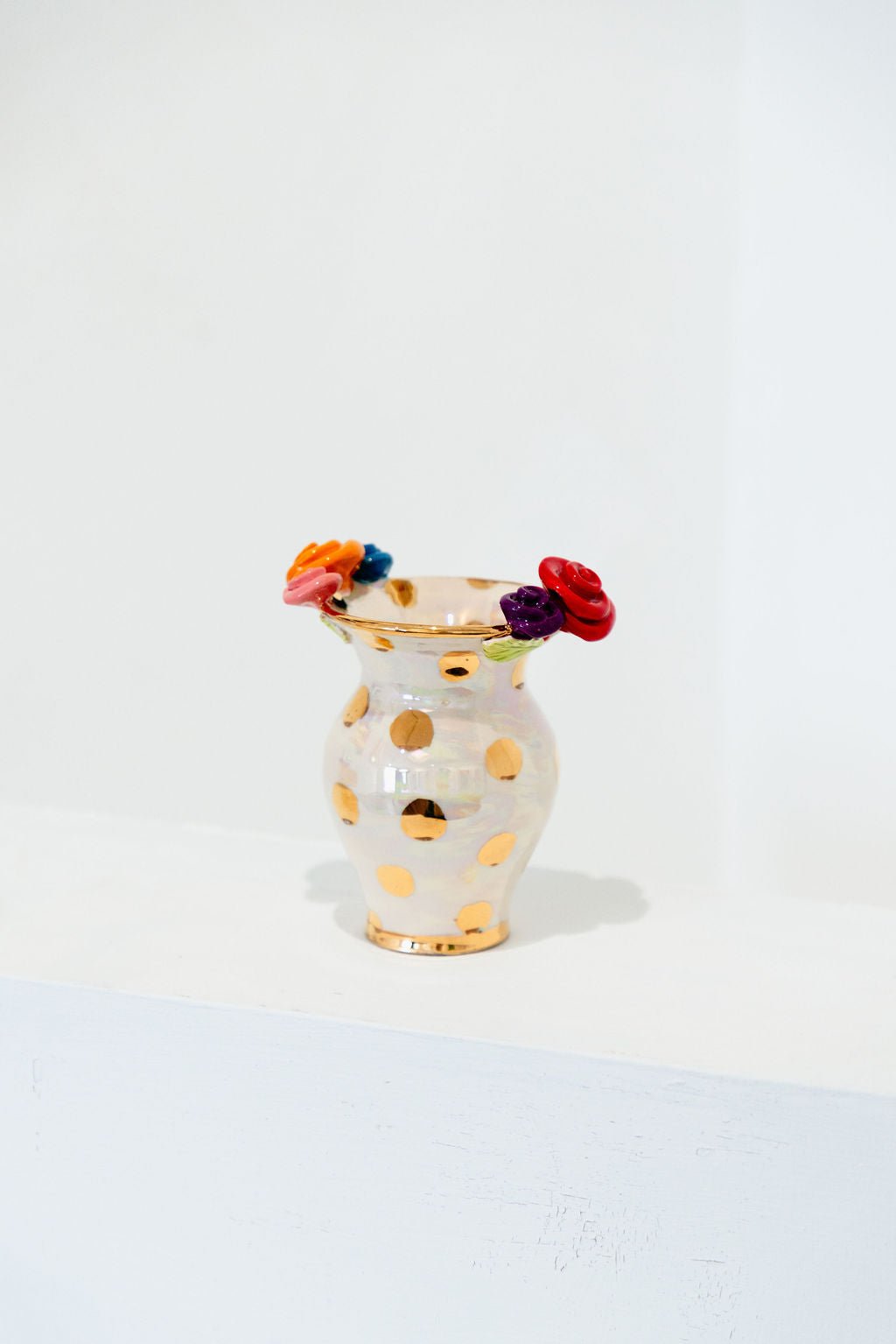 Posy Vase Gold (Polka) - Mary - Rose Young - Beside The Wave