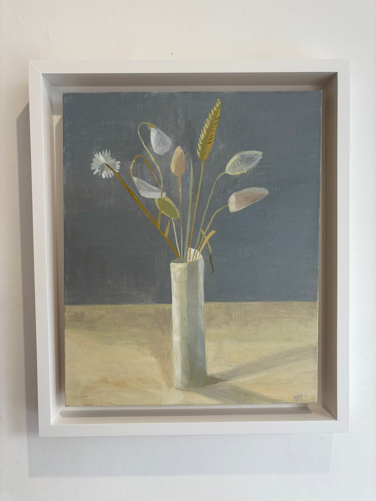 Pot With Grasses I-Mary Mabbutt-Beside The Wave