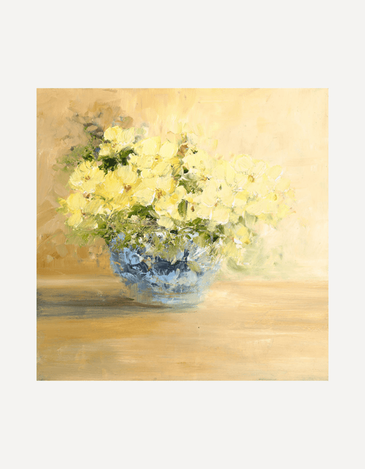 Primroses in a Vintage Pot - Amanda Hoskin - Beside The Wave