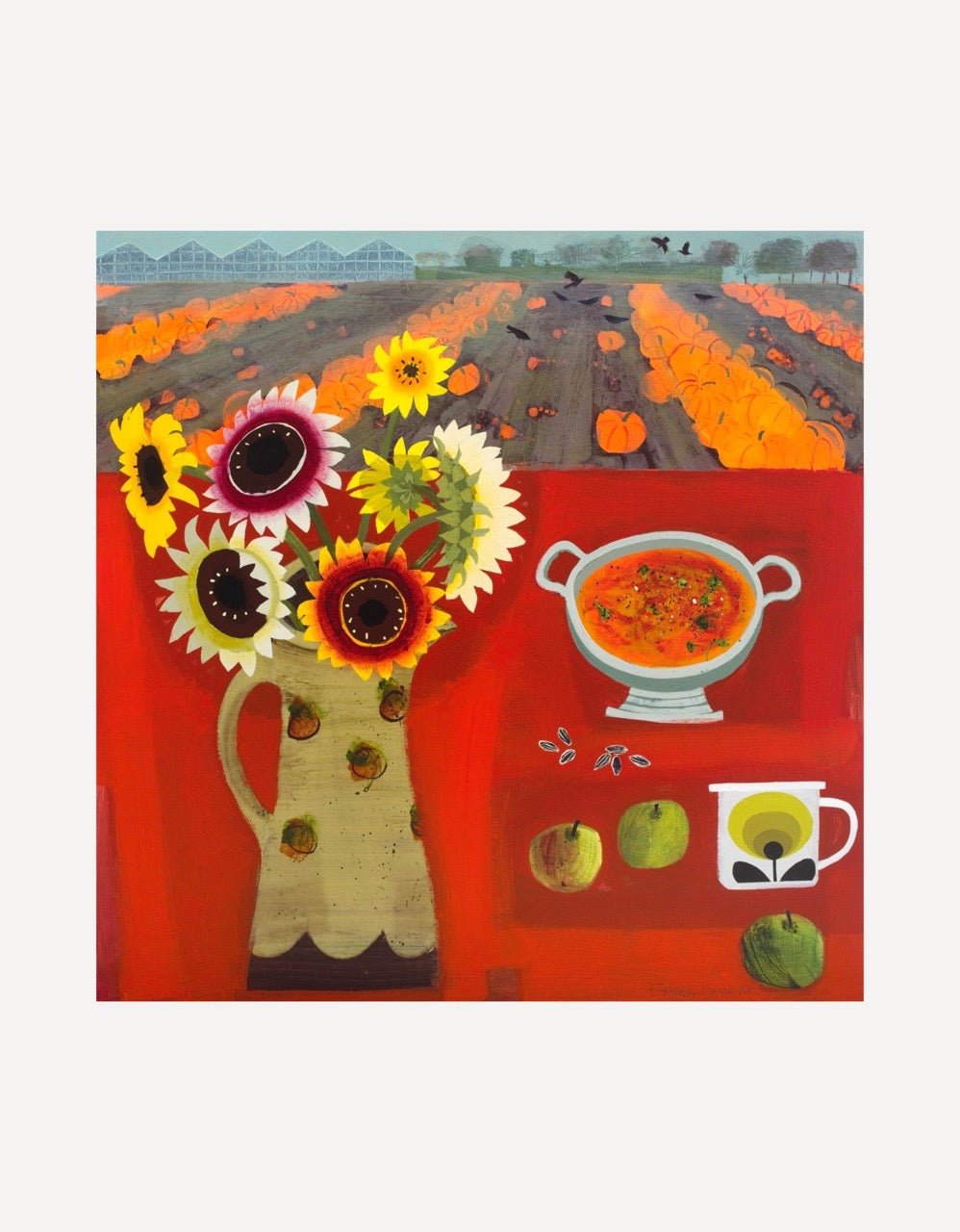 Pumpkin Soup and Sunflowers-Emma Dunbar-Beside The Wave
