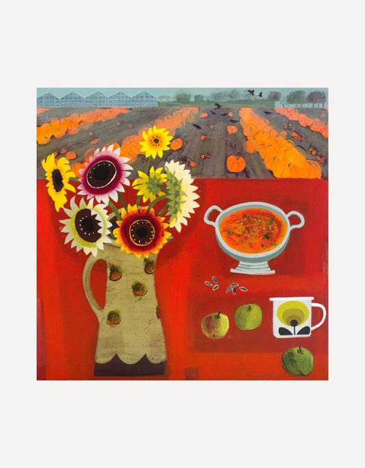 Pumpkin Soup and Sunflowers-Emma Dunbar-Beside The Wave