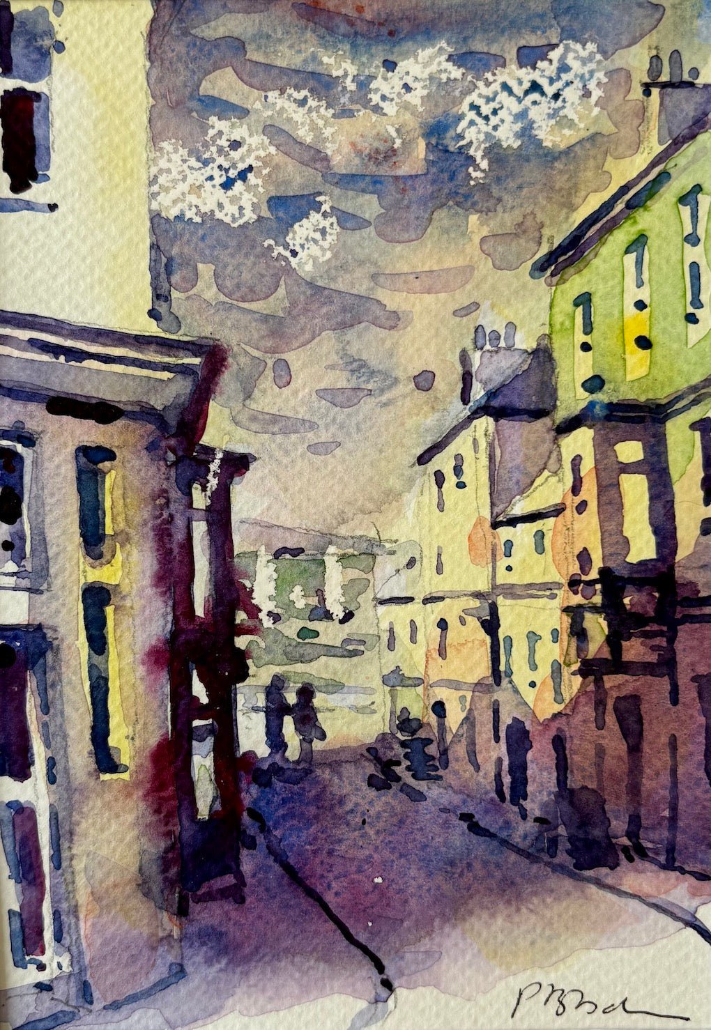 Quay Hill Falmouth Evening - Peter Blodau - Beside The Wave