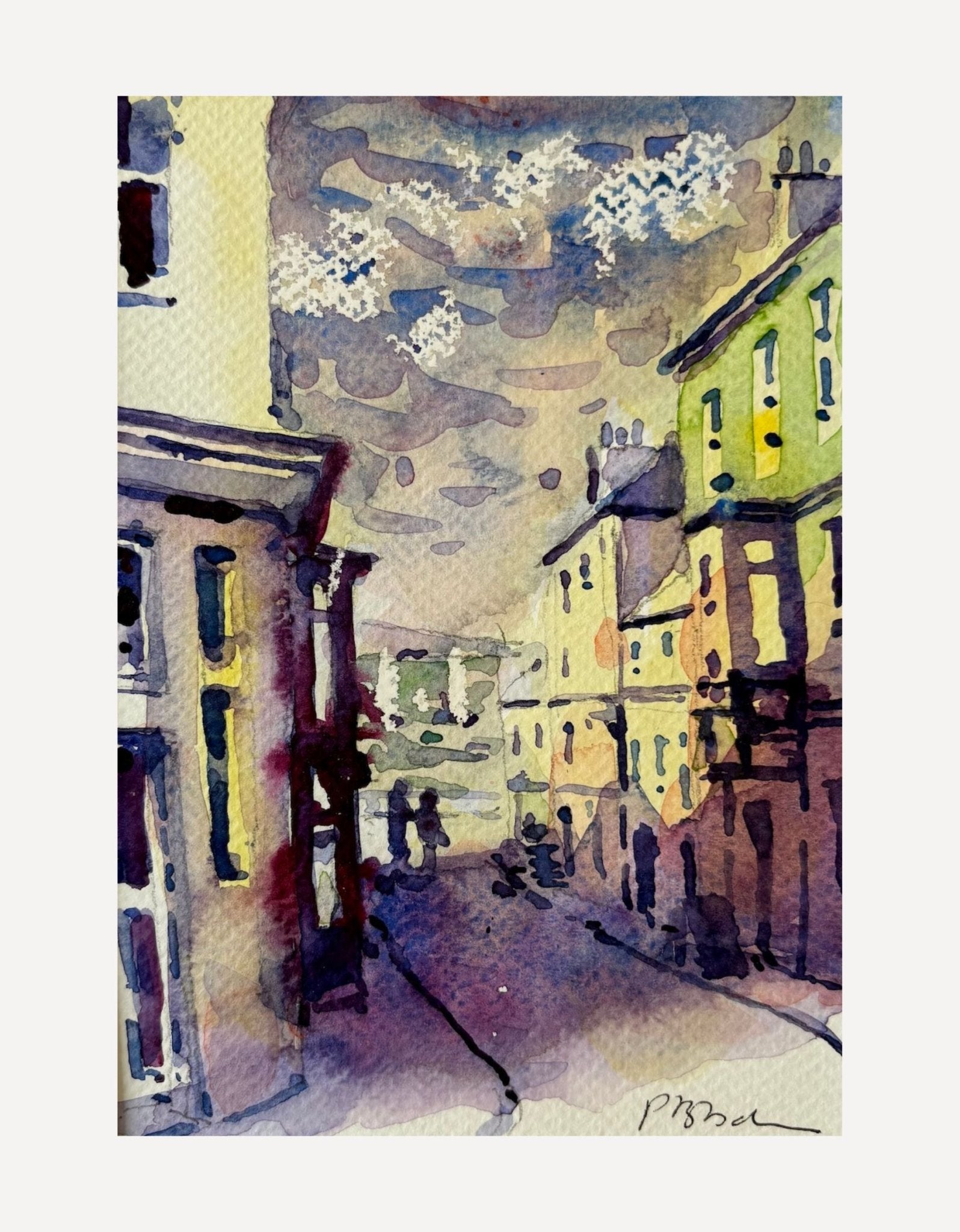 Quay Hill Falmouth Evening - Peter Blodau - Beside The Wave