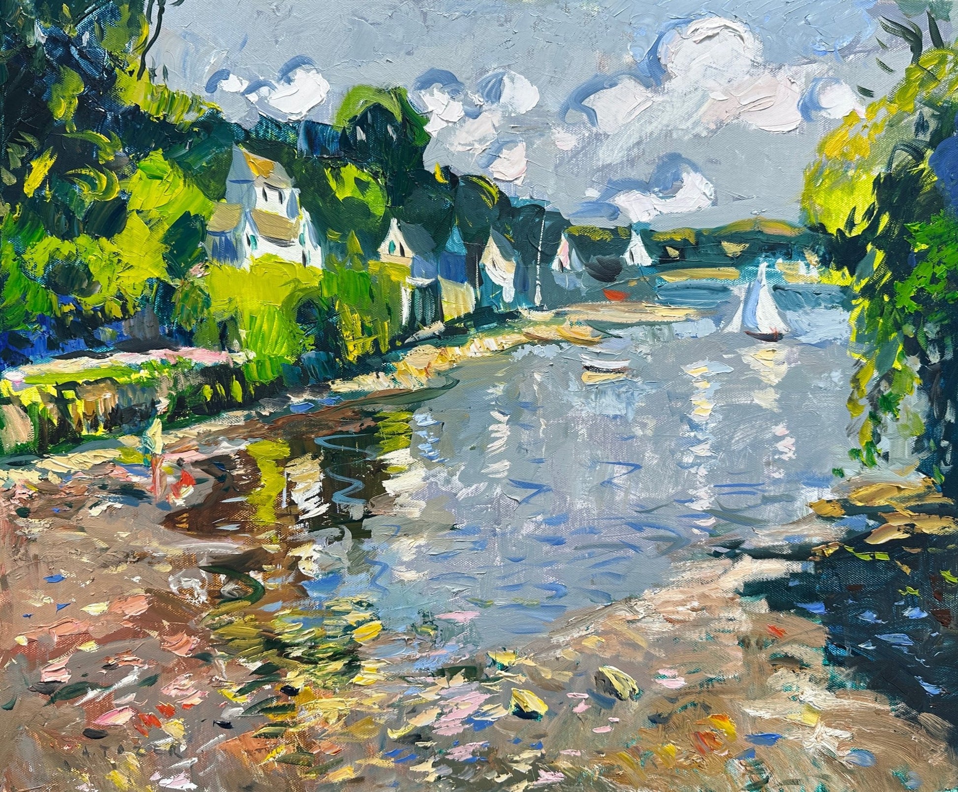 Quiet Afternoon at Helford Passage - Andrew Tozer - Beside The Wave