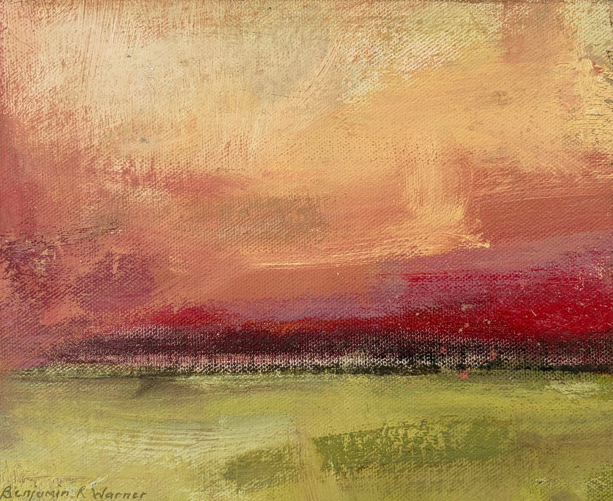 Red Sky, feilds near the Helford-Benjamin Warner-Beside The Wave