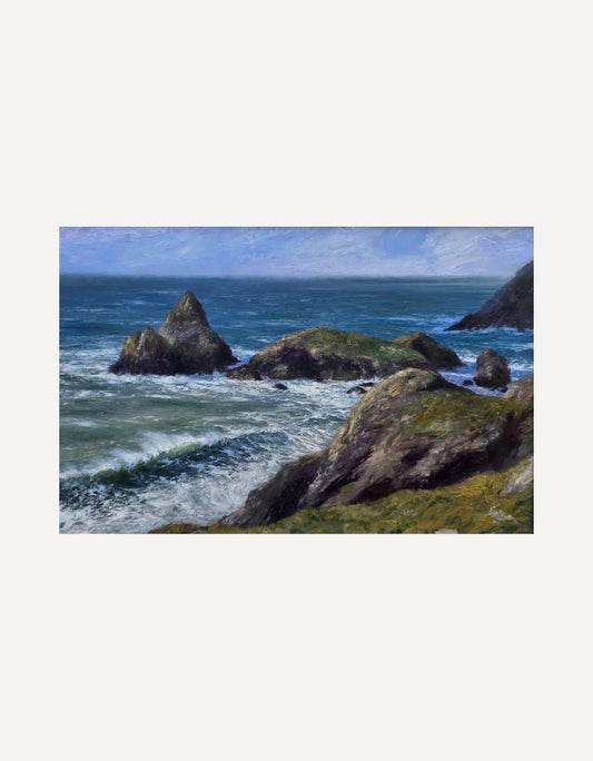 RESERVED: Big Swell At Kynance-Hazel Ashe-Beside The Wave