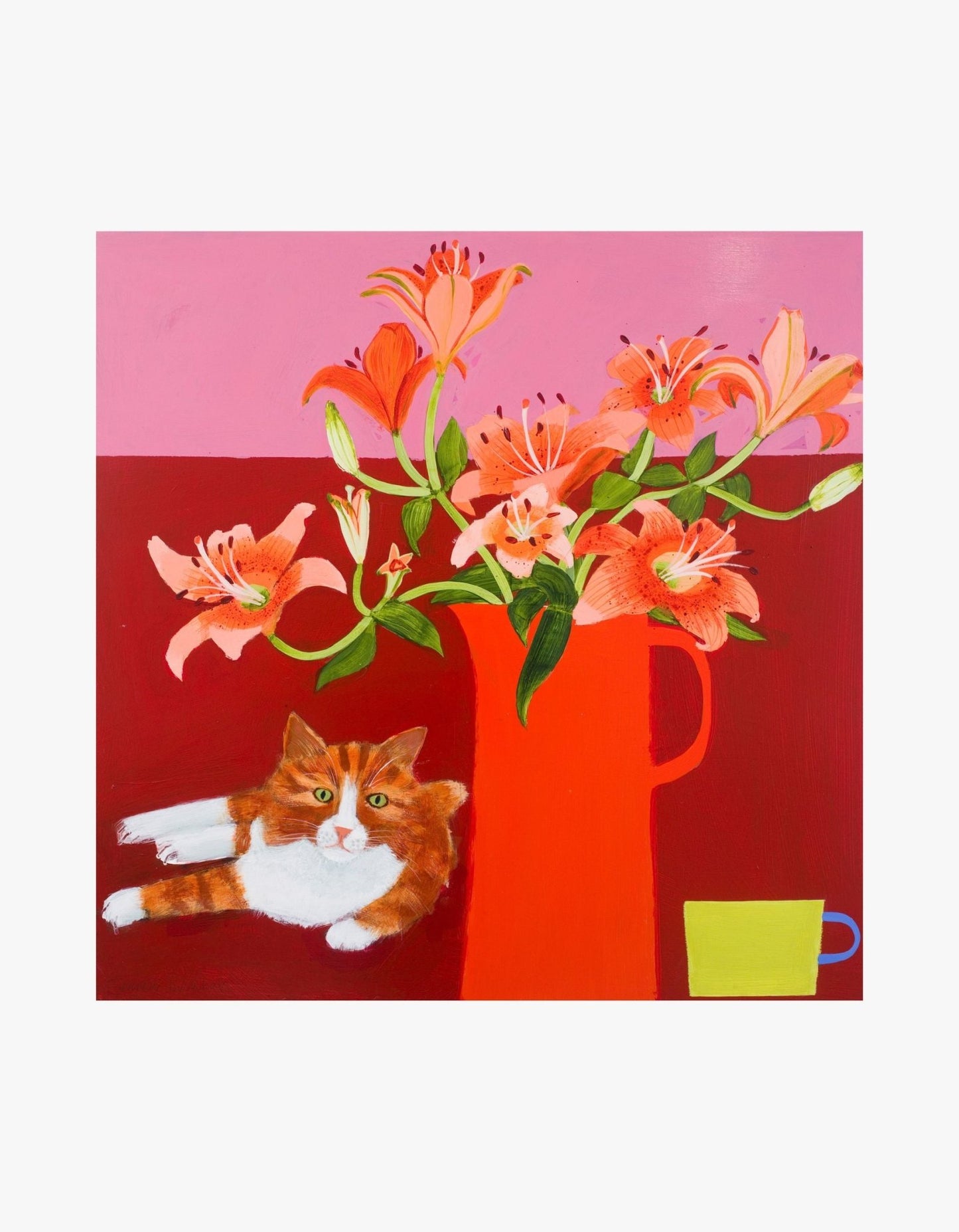 RESERVED Ginger Chap and Lillies - Emma Dunbar - Beside The Wave