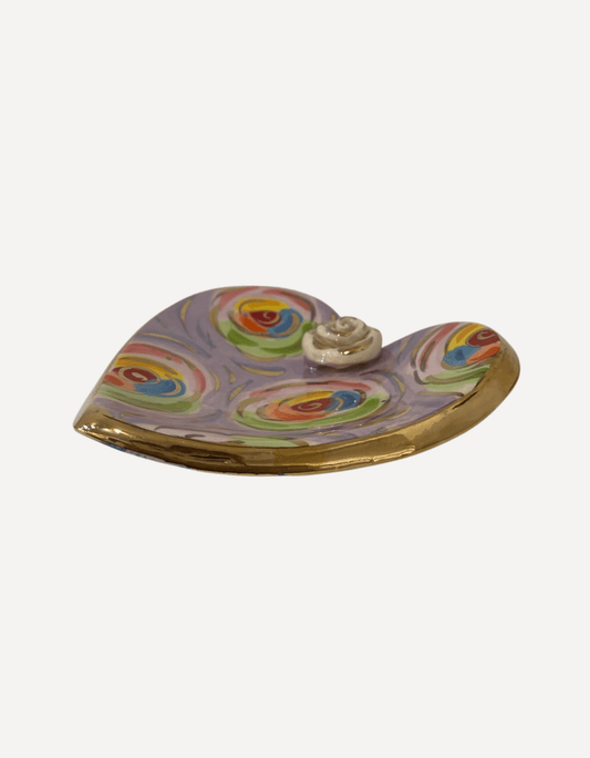 Rose Studded Heart Soap Dish - Mary - Rose Young - Beside The Wave