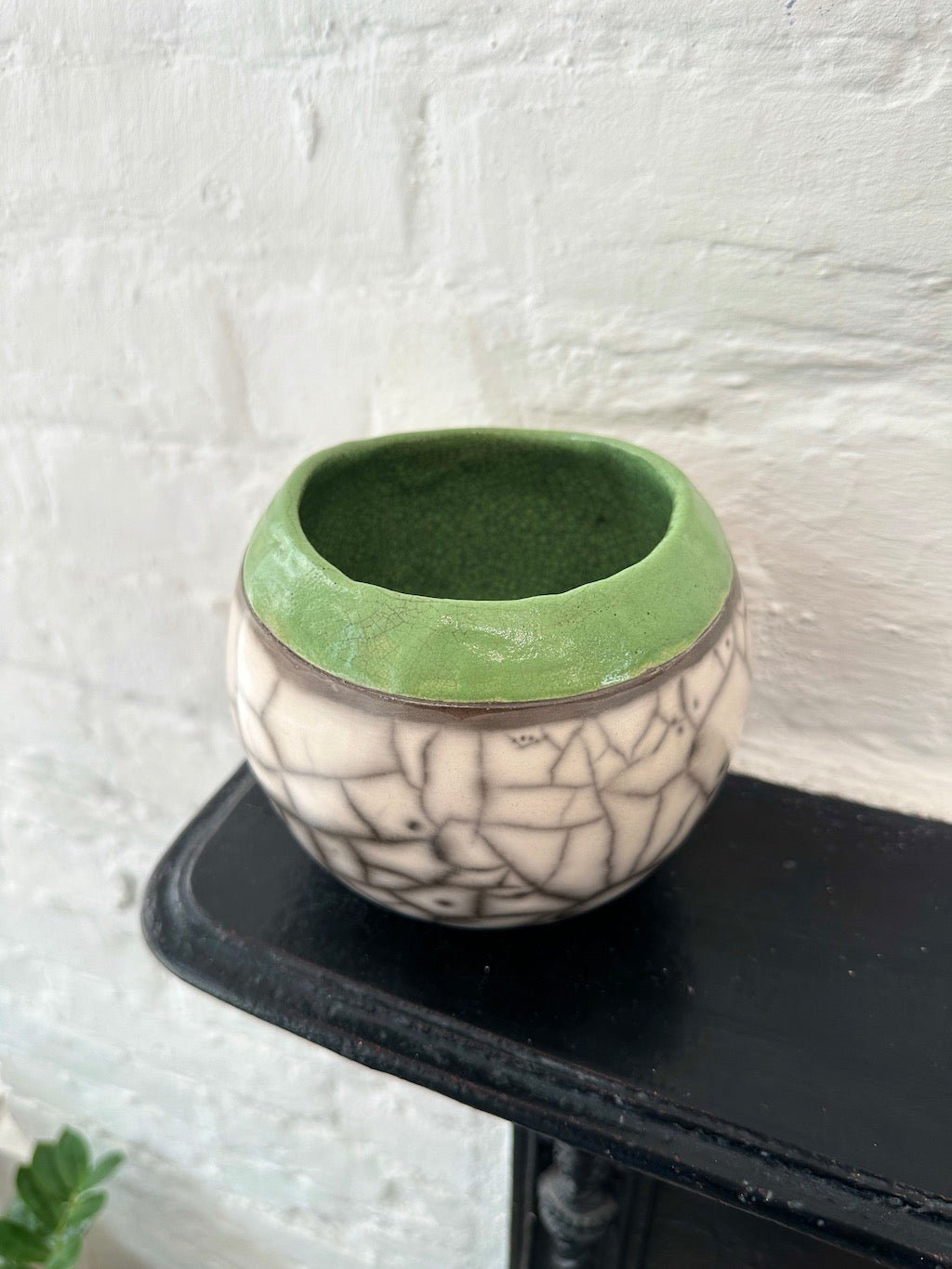 Round Sea and Cliffs Pot (Green) - Catherine Lucktaylor - Beside The Wave