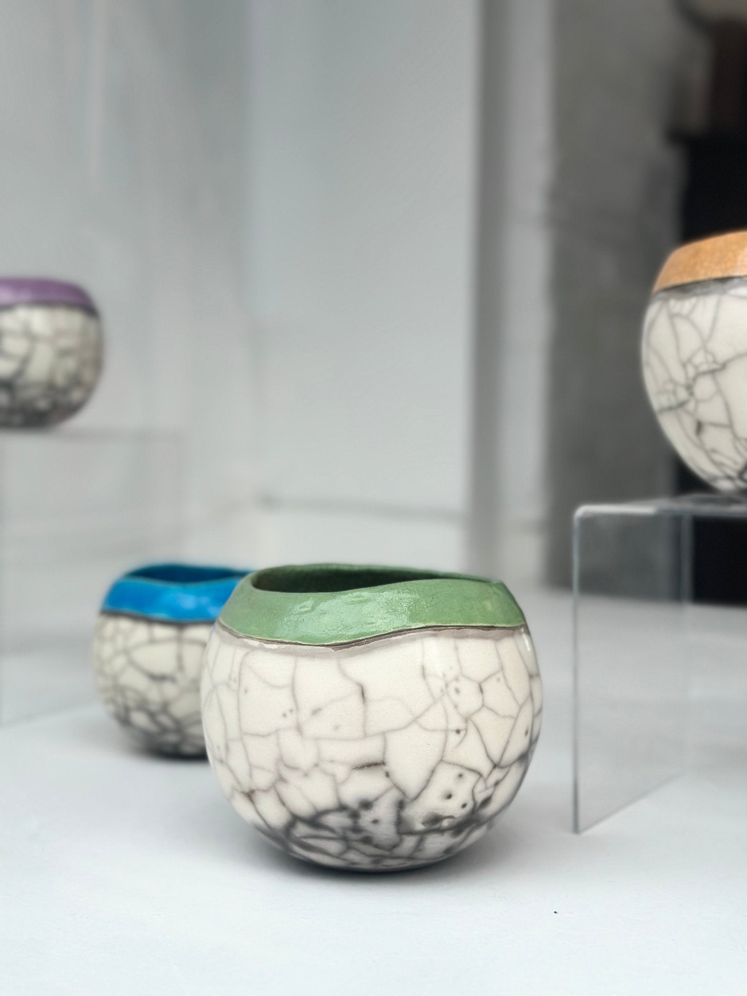 Round Sea & Cliffs Pot (Medium) - Catherine Lucktaylor - Beside The Wave