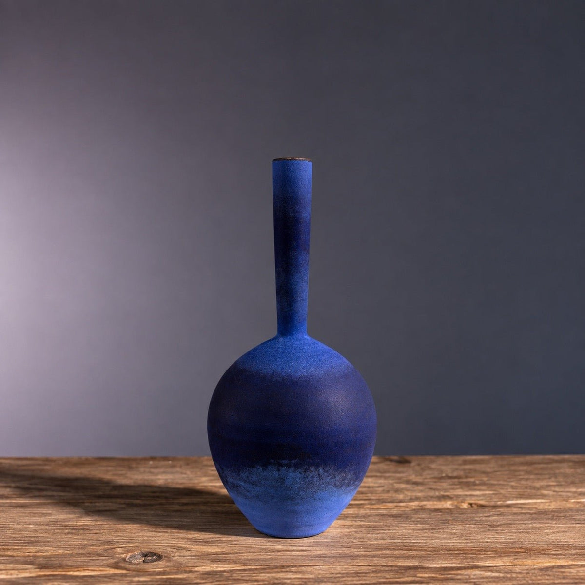 Round Slim Neck Vase (Cobalt Blue)-Steve Smith-Beside The Wave
