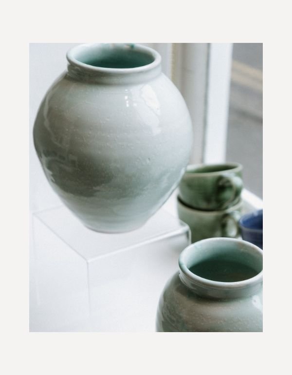 Rounded Vase (ice blue) - Andrew Knee - Beside The Wave