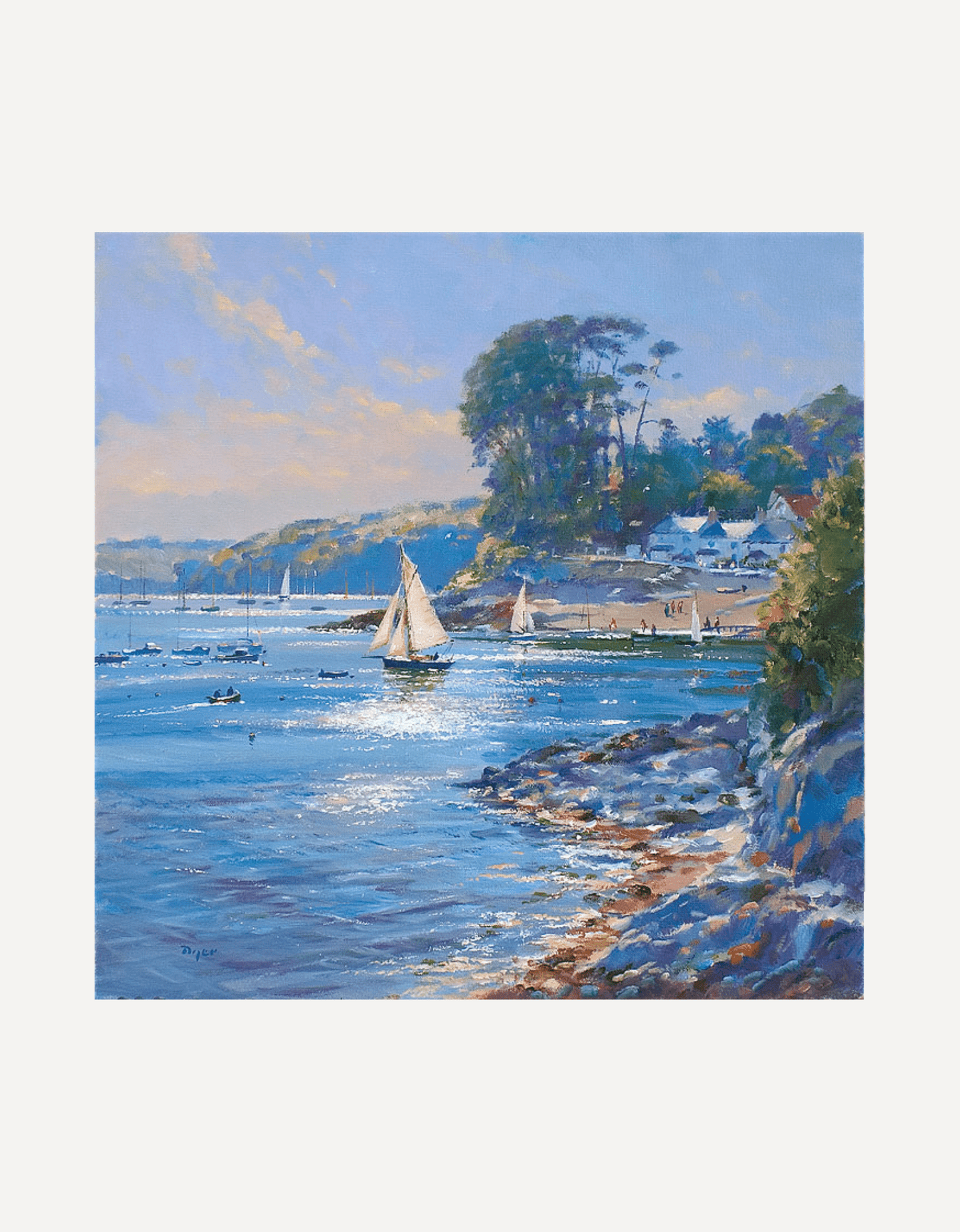Sailing into the Light, Helford Passage - Ted Dyer - Beside The Wave