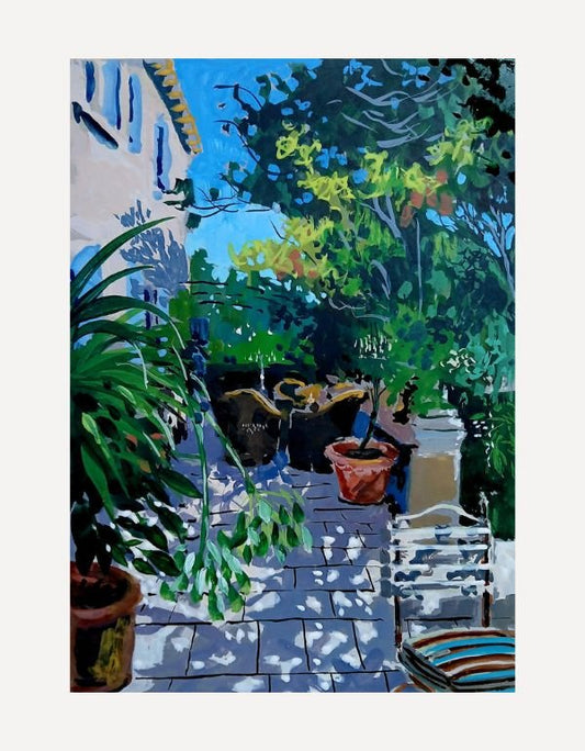 Shadows on the Terrace - Sarah Wimperis - Beside The Wave