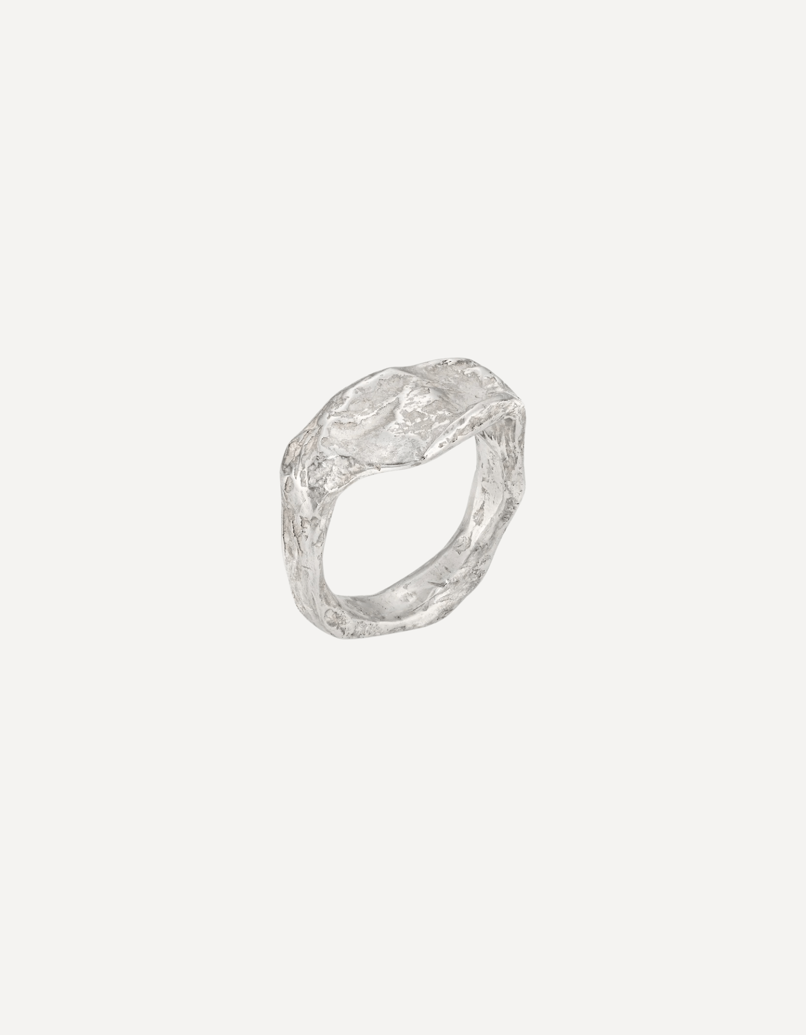 Signet Silver Rock Ring - Emily Nixon - Beside The Wave
