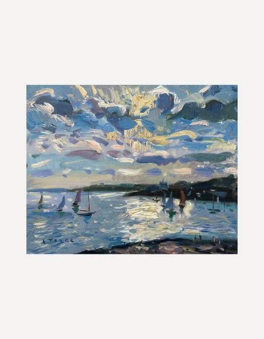 Silver and Gold Across St Mawes Harbour - Andrew Tozer - Beside The Wave