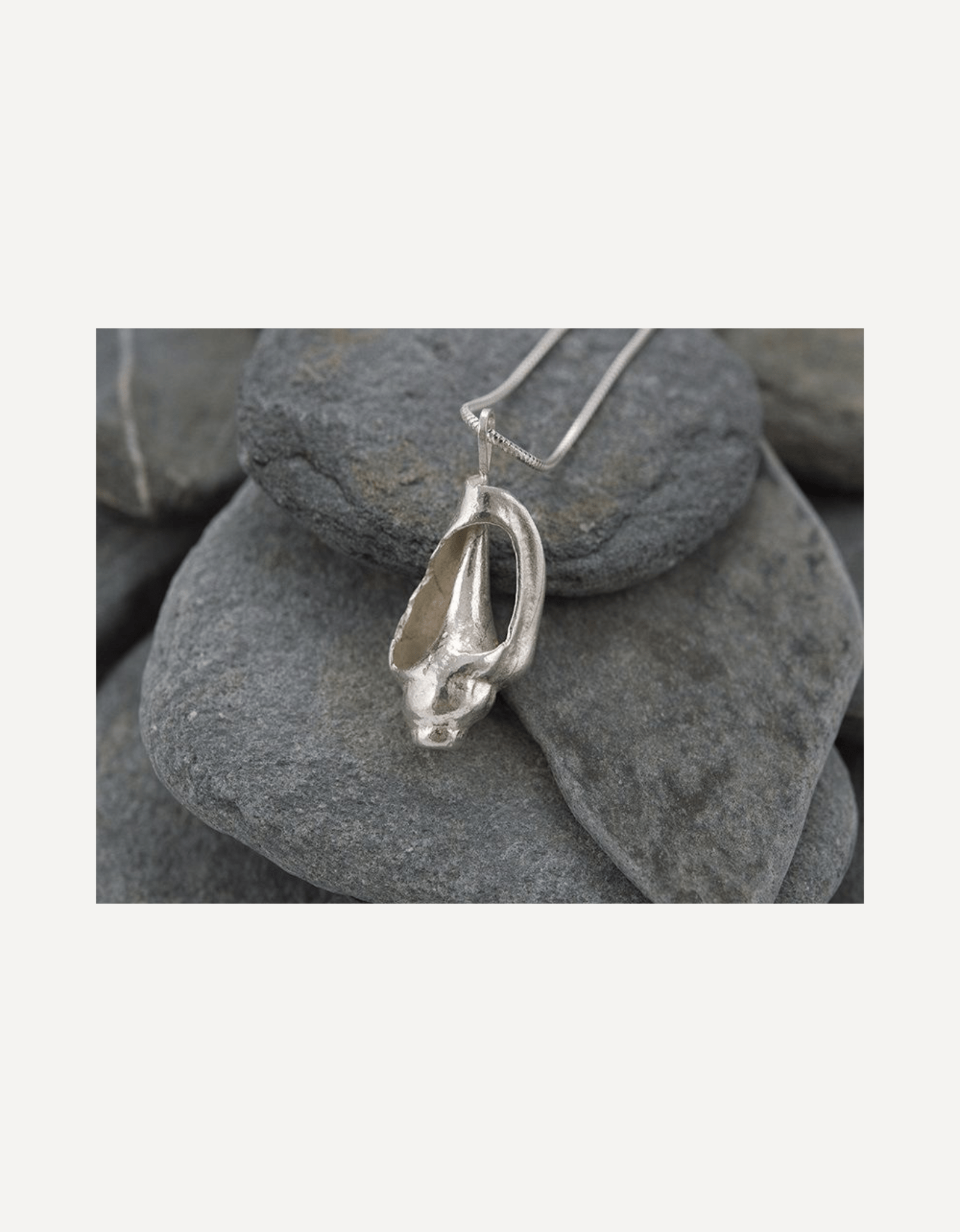 Silver Compit Broken Shell Pendant - Emily Nott - Bower - Beside The Wave