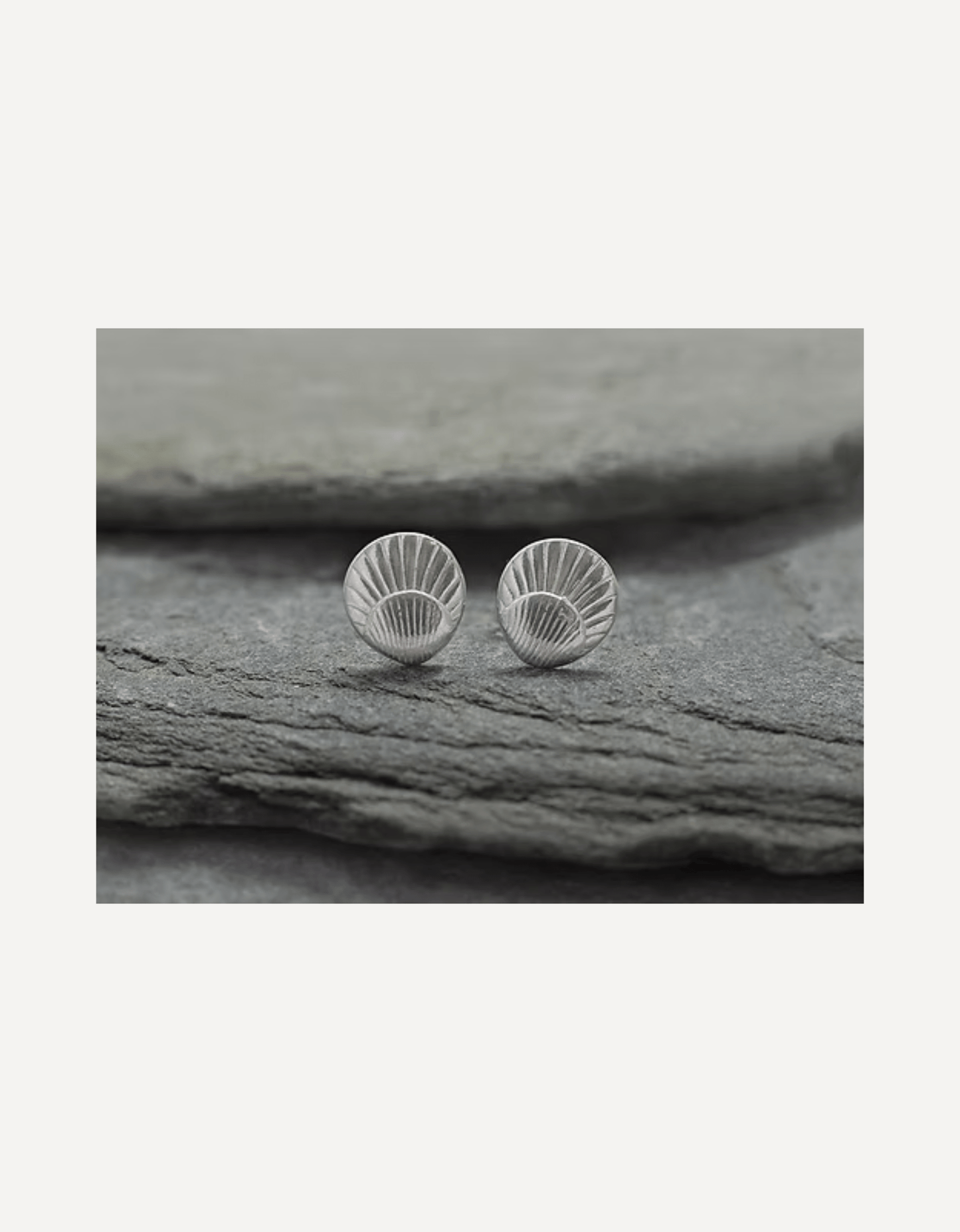 Silver Helford Scallop Studs - Emily Nott - Bower - Beside The Wave