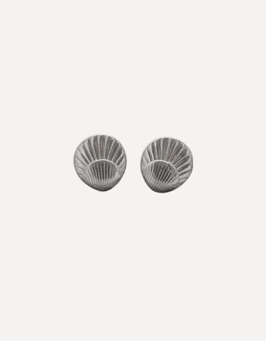 Silver Helford Scallop Studs - Emily Nott - Bower - Beside The Wave