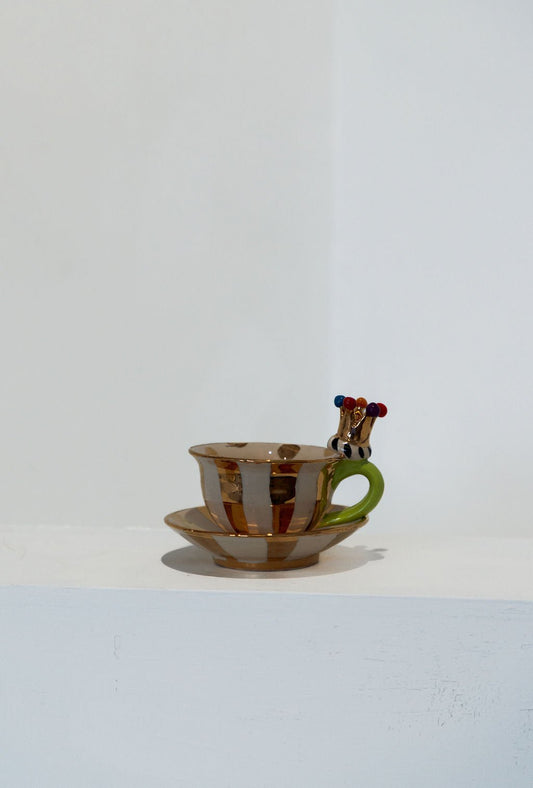 Small Crown Cup & Saucer - Mary - Rose Young - Beside The Wave