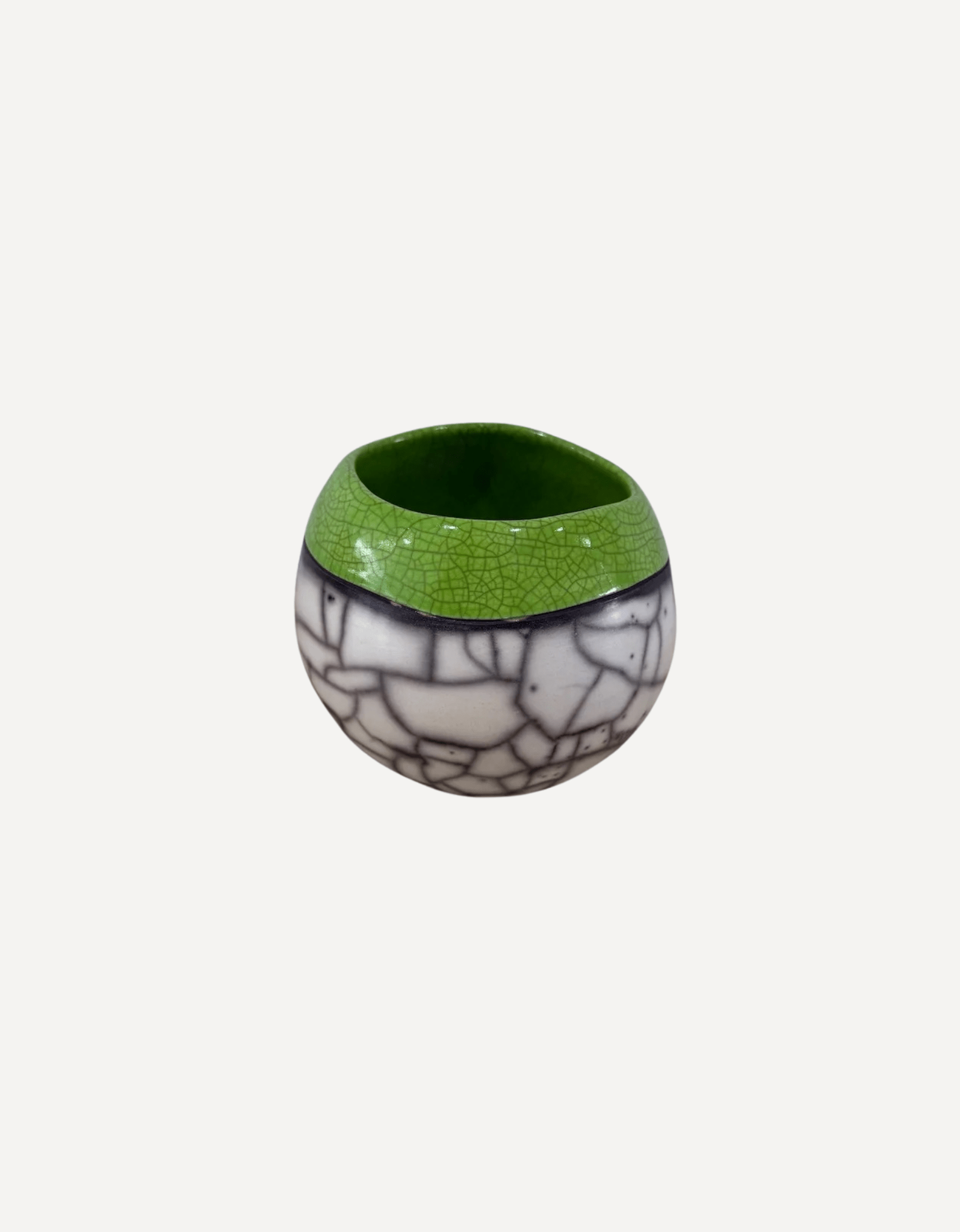 Small Round Sea and Cliffs Pot (Green) - Catherine Lucktaylor - Beside The Wave