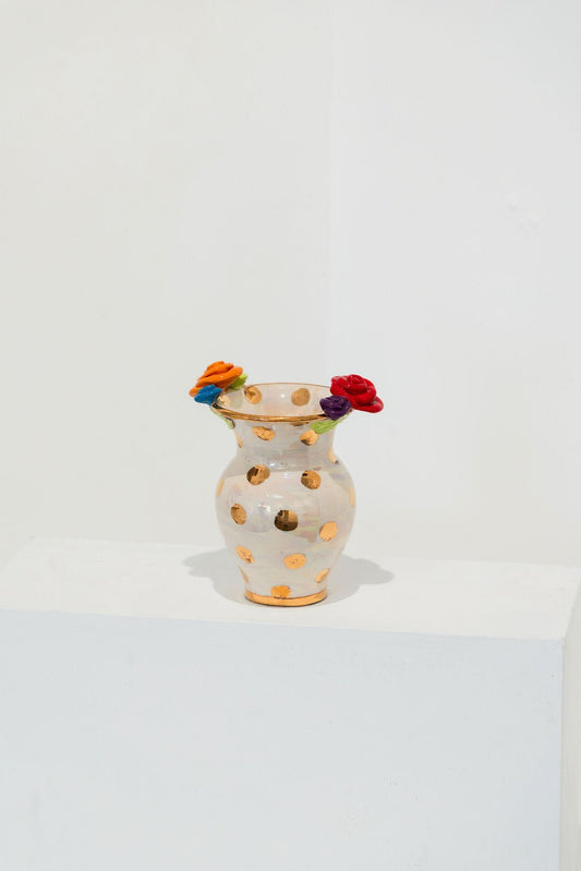 Small Stubby Vase (Polka) - Mary - Rose Young - Beside The Wave