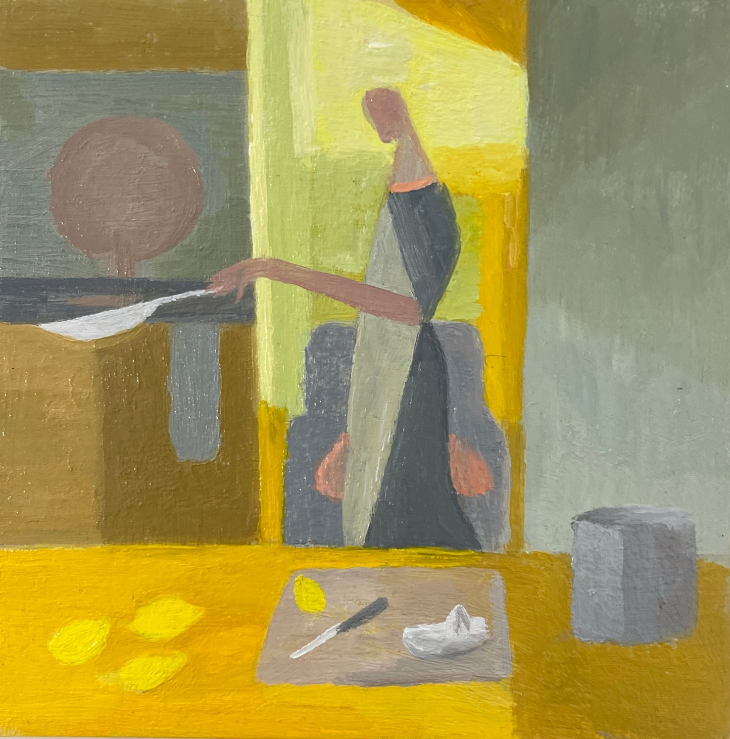 Small Yellow Kitchen - Mary Mabbutt - Beside The Wave