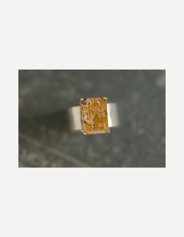 Statement handmade dendritic agate ring - Lucy Spink - Beside The Wave