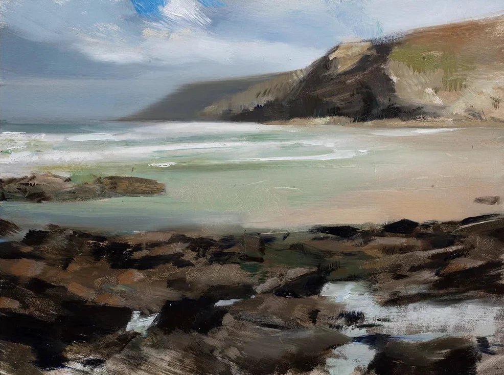 Strong Winds at Porthtowan Study-Jon Doran-Beside The Wave
