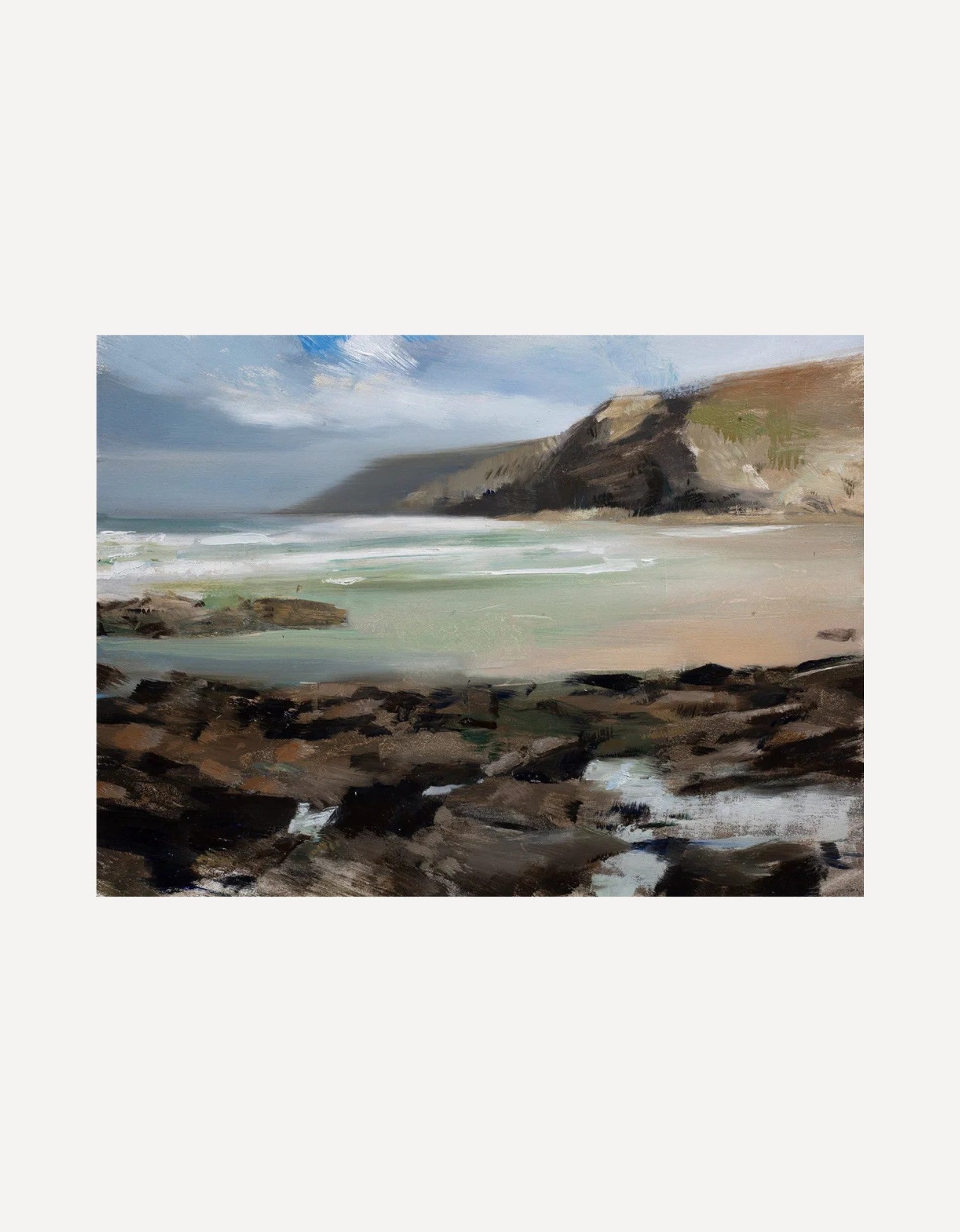 Strong Winds at Porthtowan Study-Jon Doran-Beside The Wave